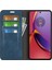 Motorola Moto G84 5g Telefon Kılıfı Manyetik Kapatma Pu Deri Stand Telefon Kılıfı-Mavi (Yurt Dışından) 3