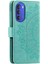 Motorola Moto G51 5g Için Mandala Çiçek Baskılı Telefon Kılıfı, Pu Deri Darbeye Dayanıklı Cüzdan Kılıf Standı Kabuk Bilek Kayışı Ile-Yeşil (Yurt Dışından) 3