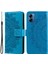 Motorola Moto G14 4g Mandala Çiçek Baskılı Deri Cüzdan Telefon Kılıfı Standı Askılı Kılıf-Mavi (Yurt Dışından) 1