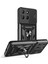 Motorola Moto G15 4g Kılıf Sürgülü Kamera Kapağı Pc + Tpu Ayaklı Telefon Kılıfı-Siyah (Yurt Dışından) 1