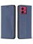 Bınfen Color BF18 Motorola Moto G84 5g Kılıf Pu Deri Kart Yuvaları Telefon Kılıfı Kabuk-Mavi (Yurt Dışından) 1