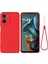 Motorola Moto E15 4g/motorola Moto G05 4g Kılıf Sıvı Silikon Telefon Arka Kapağı El Askısı Ile-Kırmızı (Yurt Dışından) 1