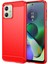 Motorola Moto G54 5g Tpu Kılıf Çizilmez Fırçalanmış Çizgi Telefon Kılıfı-Kırmızı (Yurt Dışından) 1