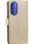 Motorola Moto G51 5g Için Mandala Çiçek Baskılı Telefon Kılıfı, Pu Deri Darbeye Dayanıklı Cüzdan Kılıf Standı Kabuk Bilek Kayışı Ile-Altın (Yurt Dışından) 3