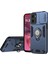 Motorola Moto G05 4g Kılıf Sürgülü Camshield Kickstand Pc+Tpu Telefon Kılıfı-Mavi (Yurt Dışından) 1