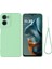 Motorola Moto E15 4g/motorola Moto G05 4g Kılıf Sıvı Silikon Telefon Arka Kapağı El Kayışı Ile-Yeşil (Yurt Dışından) 1