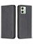Bınfen Color BF18 Motorola Moto G54 5g Deri Kapak Kart Tutucu Stand Telefon Kılıfı-Siyah (Yurt Dışından) 1