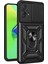 Motorola Moto G53 5g Için Kickstand Pc+Tpu Telefon Kılıfı, Kayar Itmeli Çekmeli Kamera Lens Koruma Kabuğu Telefon Kılıfı-Siyah (Yurt Dışından) 1