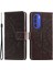 Motorola Moto G51 5g Için Mandala Çiçek Baskılı Telefon Kılıfı, Pu Deri Darbeye Dayanıklı Cüzdan Kılıf Standı Kabuk Bilek Kayışı Ile-Kahverengi (Yurt Dışından) 1