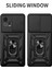 Motorola Moto G72 4g Kickstand Pc+Tpu Telefon Kılıfı Sürgülü Itmeli Çekmeli Kamera Lens Koruma Kılıfı-Siyah (Yurt Dışından) 2