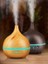 500ML Kumandalı Ahşap Desenli Aroma Difüzör – 7 Renk Led, Rgb Işıklı Hava Nemlendirici 5