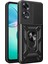 Oppo A60 4g Kılıf Kayar Kamera Kapağı Pc + Tpu Ayaklı Telefon Kılıfı-Siyah (Yurt Dışından) 1