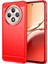 Oppo RENO12 F 4G/RENO12 F 5g Kılıf Karbon Fiber Doku Tpu Fırçalanmış Telefon Kılıfı-Kırmızı (Yurt Dışından) 1