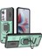 Oppo RENO11 F 5g Kılıf Halka Kickstand Pc+Tpu Arka Kabuk Sürgülü Kamera Kapağı-Yeşil (Yurt Dışından) 1