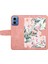 Motorola Moto E14 4G/G04 4G/G04S 4G/G24 4g Telefon Kılıfı Kart Tutucu Çiçek Desenli Pu Deri Kapaklı-Pembe (Yurt Dışından) 2