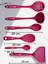 Isıya Dayanıklı Silikon Kevgir Kepçe Spatula Kaşık Seti (30-28-22-20 Cm) 7 Parça 2