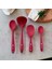 Isıya Dayanıklı Silikon Kevgir Kepçe Spatula Kaşık Seti (30-28-22-20 Cm) 7 Parça 5