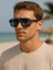 Tony Unisex Koyu Mavi Çerçeveli Erkek Güneş Gözlüğü – UV400 Korumalı, Retro Stil 2