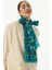 Lina Nine Desen Petrol Mavi Pamuklu Şal 7