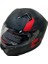 Jk Kask Çene Açılır Mat Siyah Kırmızı M 3