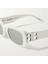 BB0310SK 003 Beyaz Siyah Aynalı Dikdörtgen Kadın Güneş Gözlüğü 53-22 3