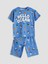 Lcw Kids Mavi Baskılı Erkek Çocuk Şortlu Pijama Takımı 1