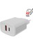 45W Turbo Type-C ve USB Çift Girişli Şarj Adaptörü Qc 4.0 MT-A1755 3