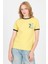 Sarı Yazı Baskılı Regular Fit Ribana Detaylı Tişört 6325 1