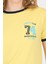 Sarı Yazı Baskılı Regular Fit Ribana Detaylı Tişört 6325 4