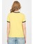 Sarı Yazı Baskılı Regular Fit Ribana Detaylı Tişört 6325 5