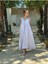 Yazlık Keten Askılı Oversize Elbise 6