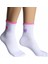 3 Çift Orta Konç Kolej Model Sneaker Kalp Desenli Kadın Spor Çorabı, Nefes Alabilir Atletik Performans ve Kompresyon Tenis Çorapları Pembe Mürdüm Lila 36-40 Numara 4