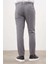 Erkek Gri Yazlık Pamuk Yan Cep Slim Fit Chino Pantolon 3