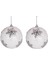 Yılbaşı Topu Beyaz Simli Kar Tanesi Figürlü 2'li Paket Gümüş 9 Cm. 1