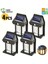 HB-700 Model 4'lü Paket Dekoratif Güneş Enerjili Bahçe LED Ampül Hareket Sensörlü Bahçe LED Su Geçirmez 3 Mod'lu Solar Duvar LED 1