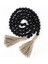 Spring Çiftlik Tarzı Boncuklar Ahşap Boncuklu Püsküllü Garland, Rustik Ülke Dekoru, Dua Boncukları, Boho Duvar Dekorasyonu, 148 Cm, Siyah 1