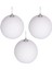 Yılbaşı Süsü Yılbaşı Topu 3'lü Set Beyaz 8 Cm. 1