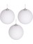 Yılbaşı Süsü Yılbaşı Topu 3'lü Set Beyaz 8 Cm. 2