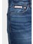 90S Straight Denim Kadın Mavi Kontrol Et LV047B917G-UT5 4