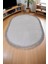 Vn Comfort Oval Ponpon Saçaklı Peluş Halı Gri 1