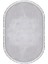 Vn Comfort Oval Ponpon Saçaklı Peluş Halı Gri 2