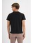 Erkek Siyah Baskılı %100 Pamuklu Standart Kalıp T-Shirt 3