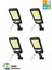 HB-400 Model 4'lü Paket Solar Güneş Enerjili LED Bahçe Aydınlatması 120 Ledli 3 Modlu Hareket Sensörlü Su Geçirmez Lambası (2400MAH.) 1