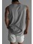 Erkek Gri Regular %100 Pamuk Atlet T-Shirt 2