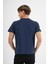 Erkek Lacivert %100 Pamuklu Standart Kalıp T-Shirt 3