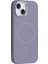 iPhone Uyumlu 14 Kılıf M-Safe Şarj Özellikli Metal Kamera Çerçeveli Zore Edi Silikon Kapak-Lavendery Gray 1