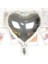 Kalp Uçan Balon Folyo Gümüş 80 cm 32 Inç (5047) 1