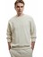Yeni Sezon Bisiklet Yaka Dikiş Detaylı Şardonlu Pamuk Karışımlı Basic Sweatshirt 1