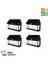 HB-500 Model 4'lü Paket Dekoratif Güneş Enerjili Bahçe 3 Adet LED Ampül Hareket Sensörlü Bahçe LED Su Geçirmez 3 Mod'lu Solar Duvar LED 1