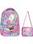 Unicorn Desenli Pembe Ilkokul Sırt Çantası + Beslenme Çantası (2303) 1